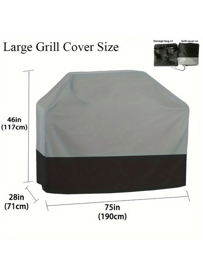 Heavy Duty Polyester BBQ Grill Cover 67x24x46 Inches with Drawstring Closure - Image 4